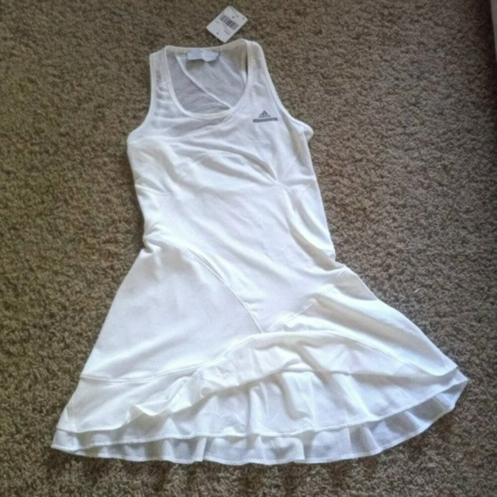 Nwt Adidas Stella McCartney White Tennis Dress skirt XS - Picture 5 of 12